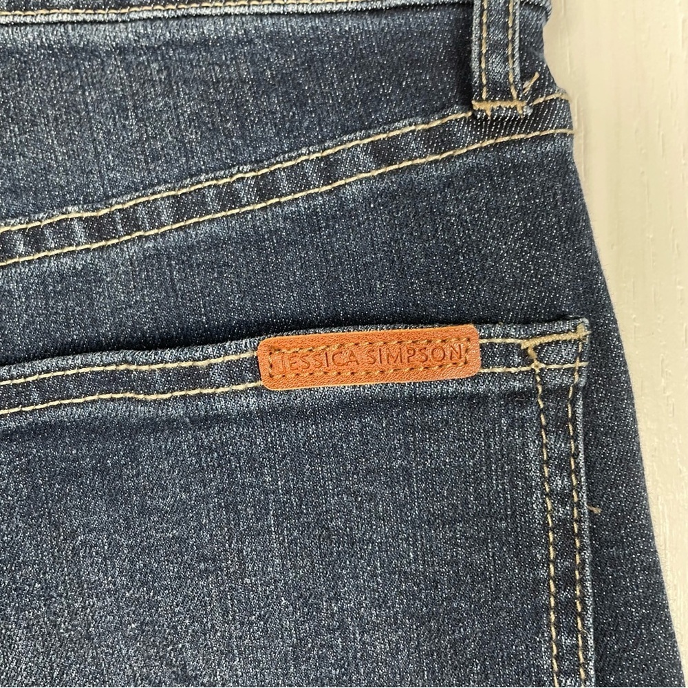 Jessica Simpson Harmony High Rise Slim Straight Jeans Women’s 28 Blue Dark Wash - Picture 10 of 16